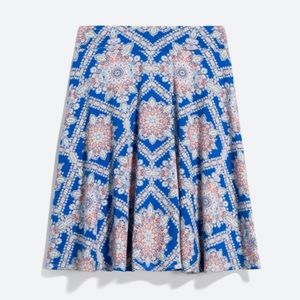 NWOT Renee C | Jessica Printed Swing Skirt | S | Blue